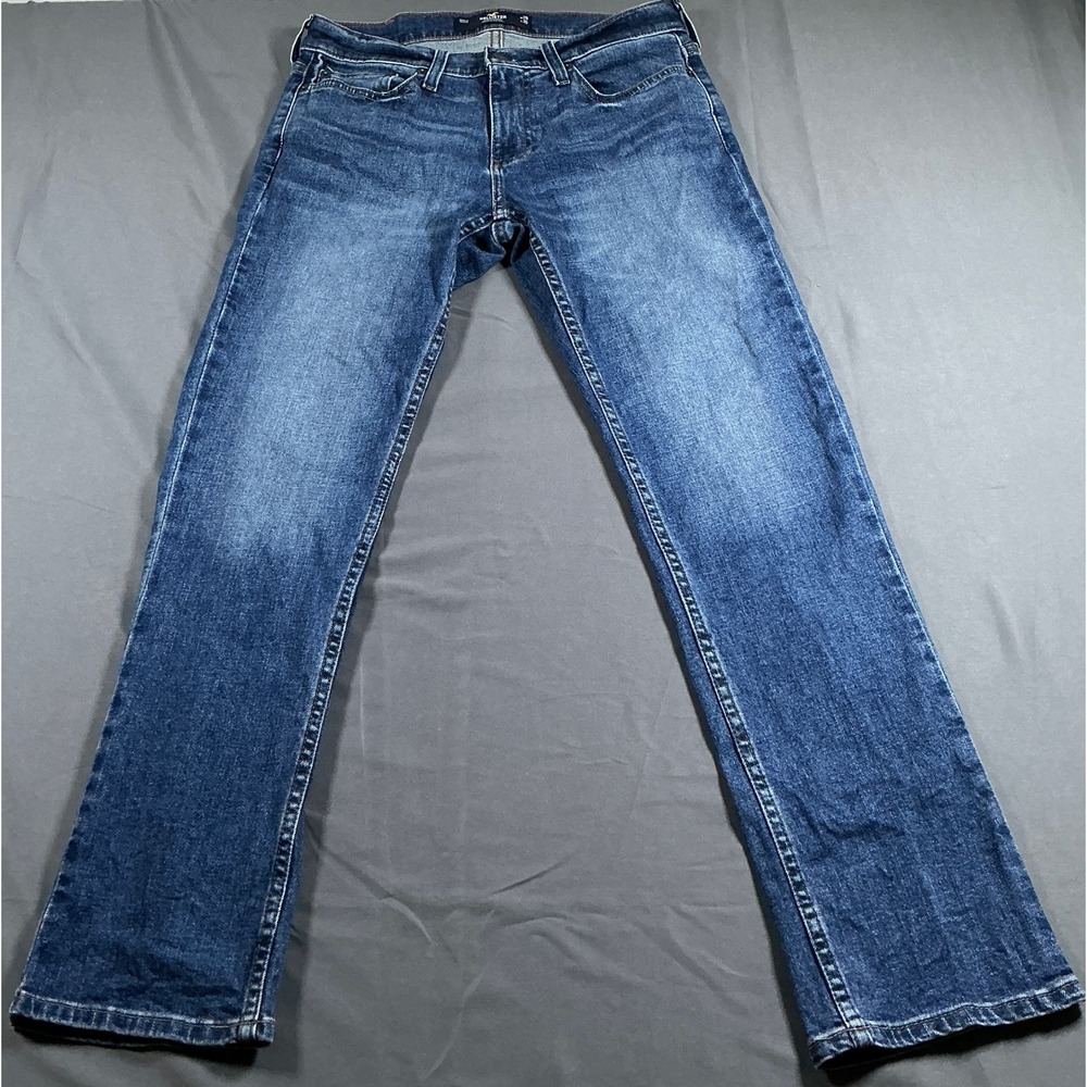 Hollister Epic Flex Slim Straight Jeans Mens 28x30 Medium Wash Blue Denim